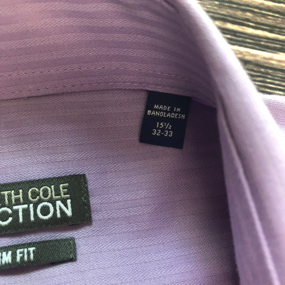NWT Kenneth Cole Reaction Slim Fit Dress Shirt - Picture 7 of 8